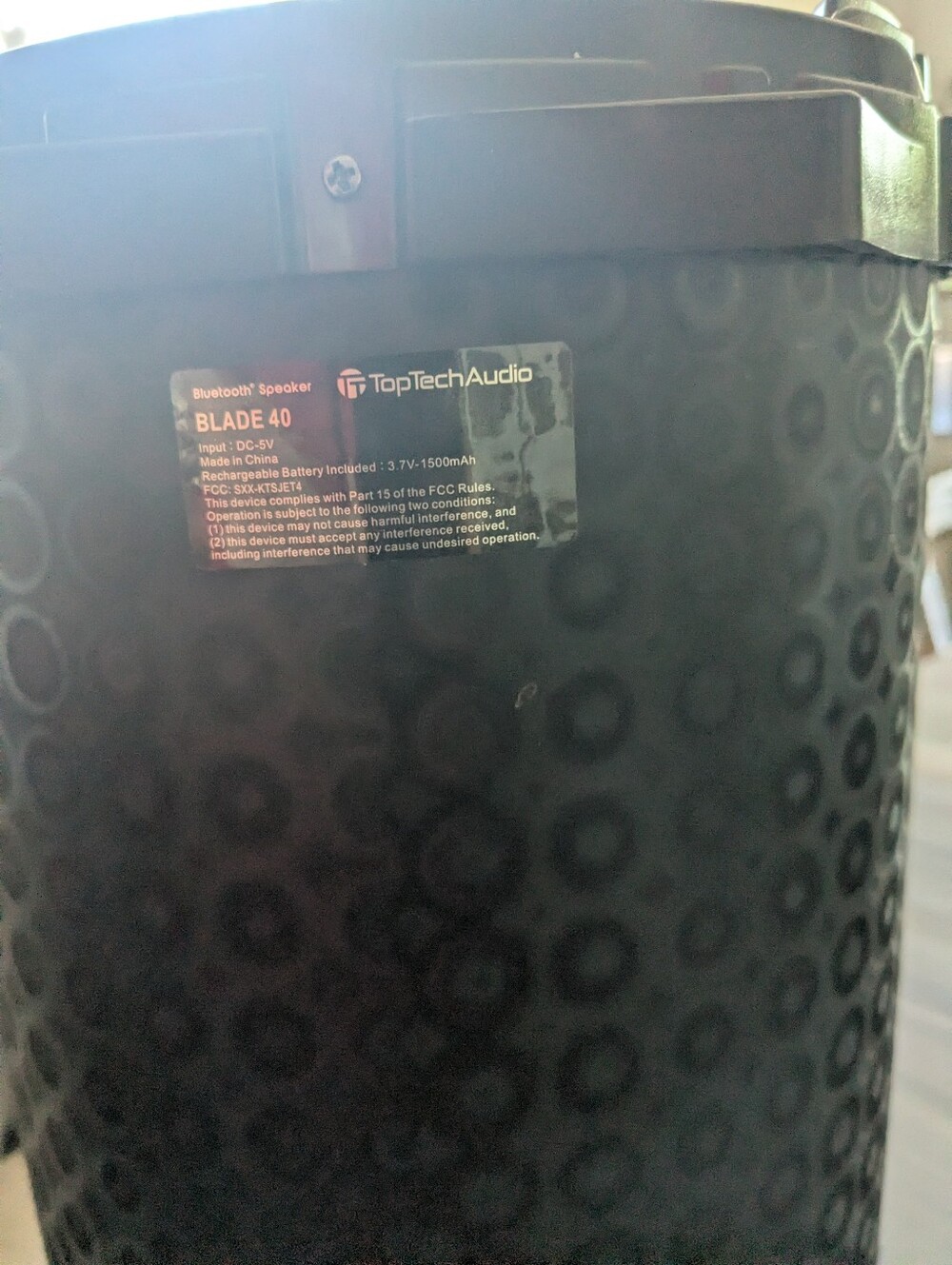 Portable Bluetooth Speaker - Black - Picture 3 of 4